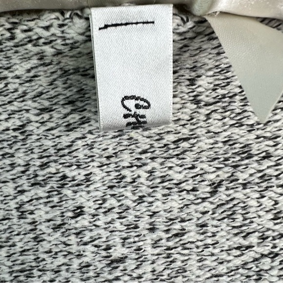 Chunky knit wrap front sweater marled grey v neck cross cross ballet cor… - Picture 5 of 15